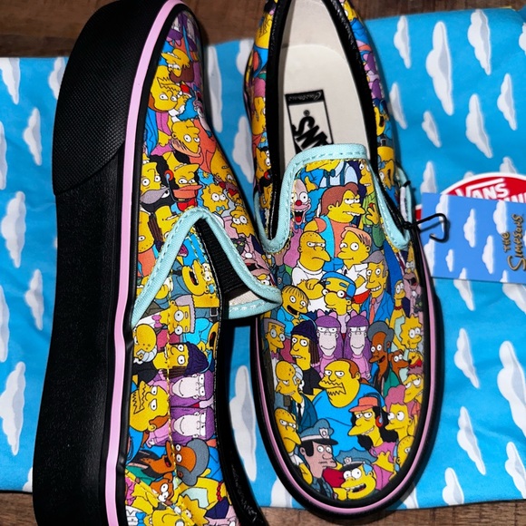 Vans The Simpsons Springfield Custom Classic Slip On Platform - Picture 3 of 10